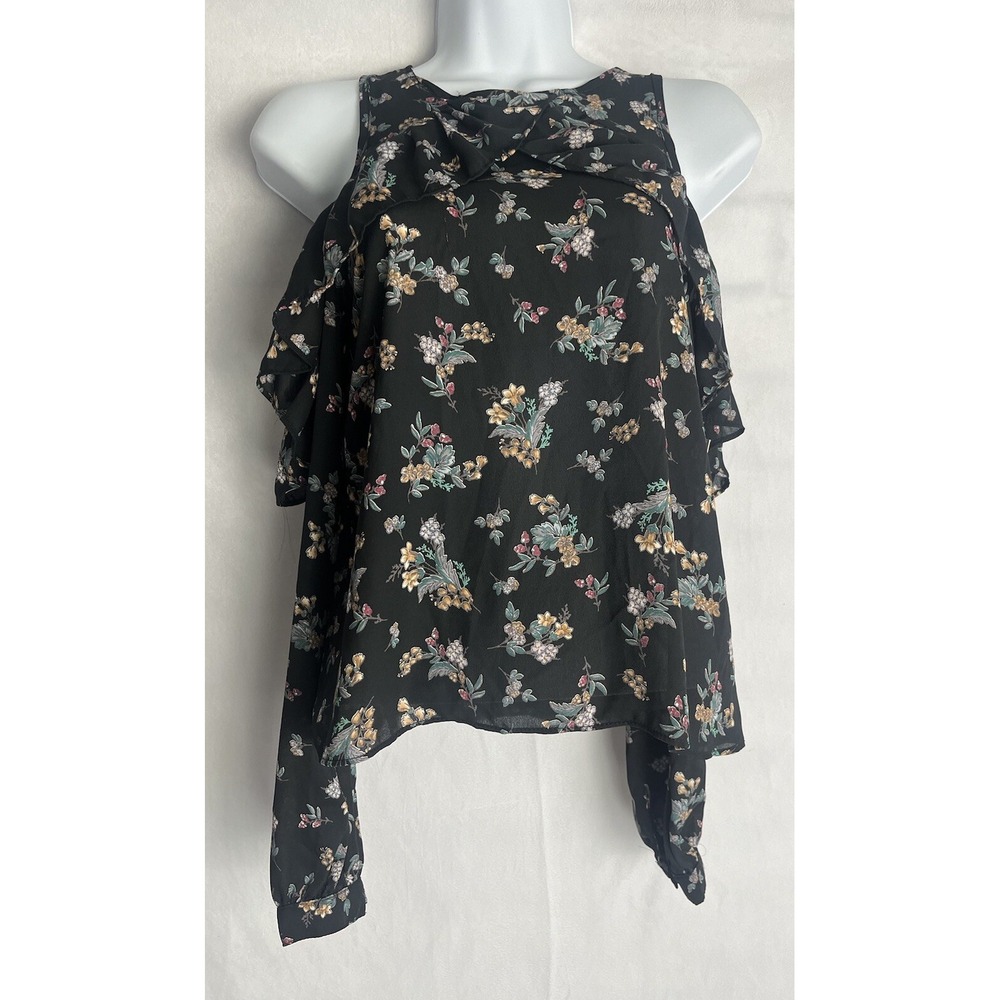 BP Nordstrom Floral Cold Shoulder Blouse Women's Size XXS NWT $45